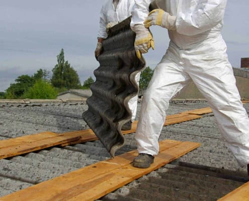 Fjernelse af asbest efter positiv asbest test